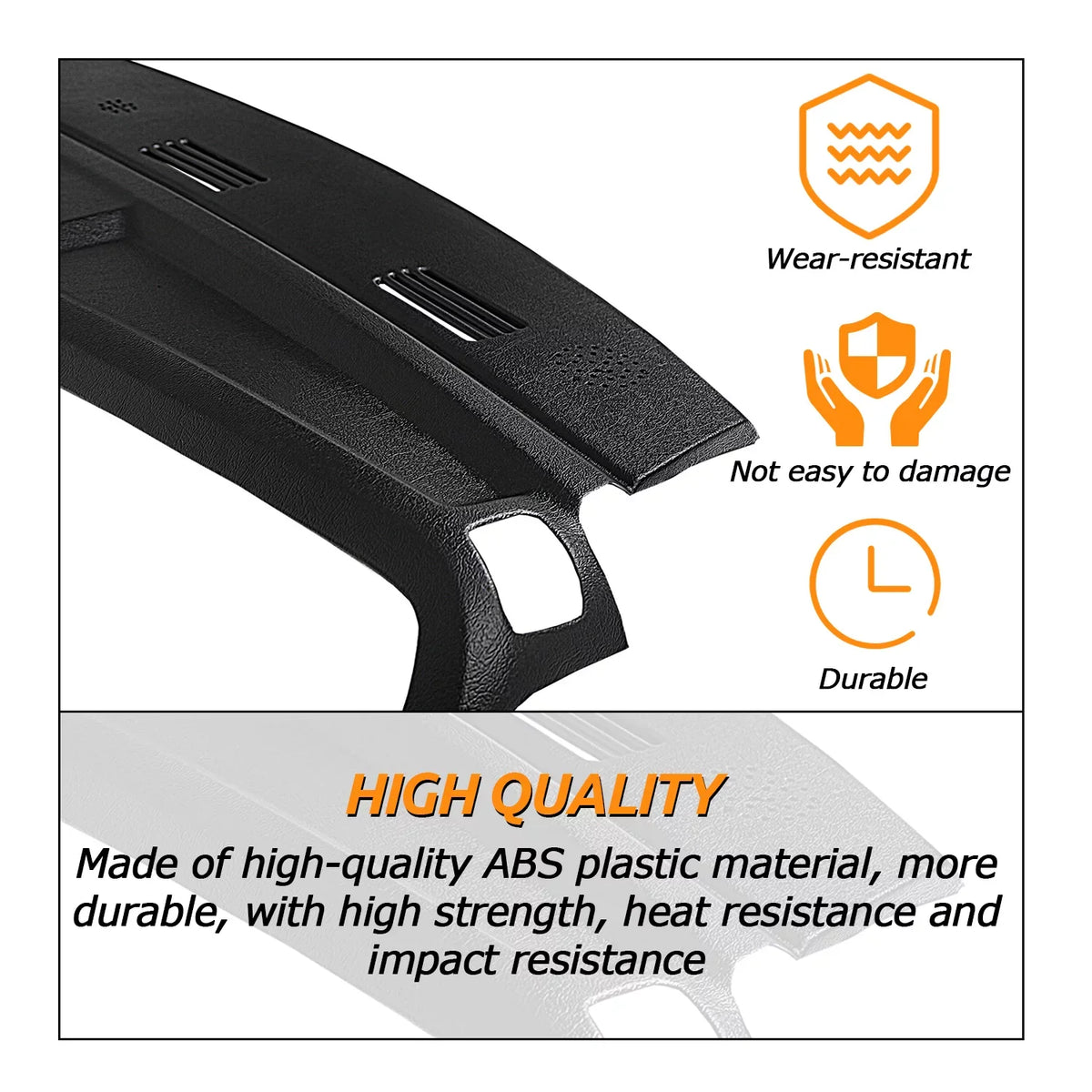 Kojem Dashboard Cover for 2002 2003 2004 2005 Dodge Ram 1500 2500 3500 Molded Dash Pad Board Cover Skin Cap Protector Overlay Black