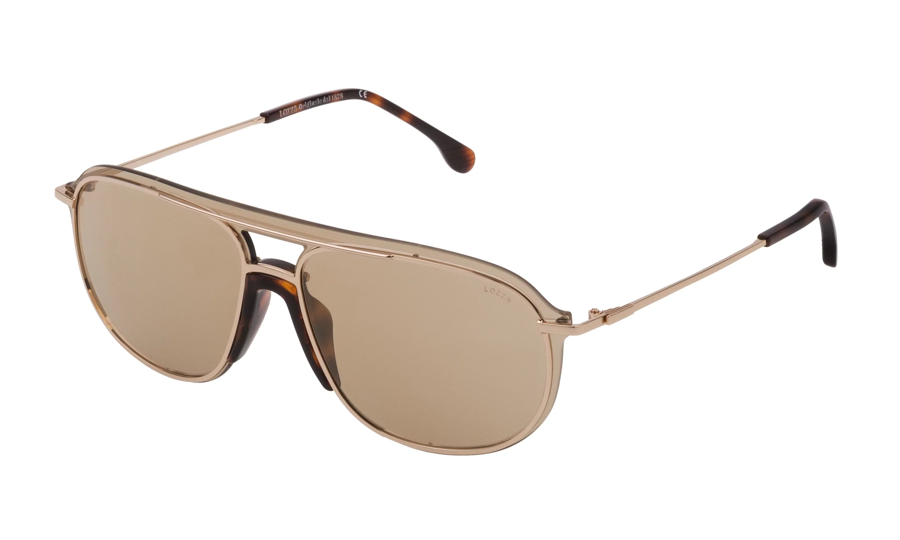 SUNGLASSES - POLARIZED FASHION SUN GLASSES LOZZA GOLD PINK MEN SL2338M99300G