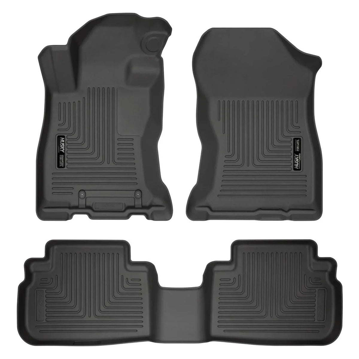 Husky by RealTruck Weatherbeater Front Cushion & 2nd Row Floor Mats for Subaru Forester, Specific, HL-95891