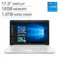 HP 17.3" Non-Touch Screen Laptop - 11th Gen Intel Core i5-1135g7, 1TB hard drive, 12GB Memory, Intel Iris Xe Graphics, Backlit Keyboard, DVD-RW, Windows 10 Home - 17-by4063cl