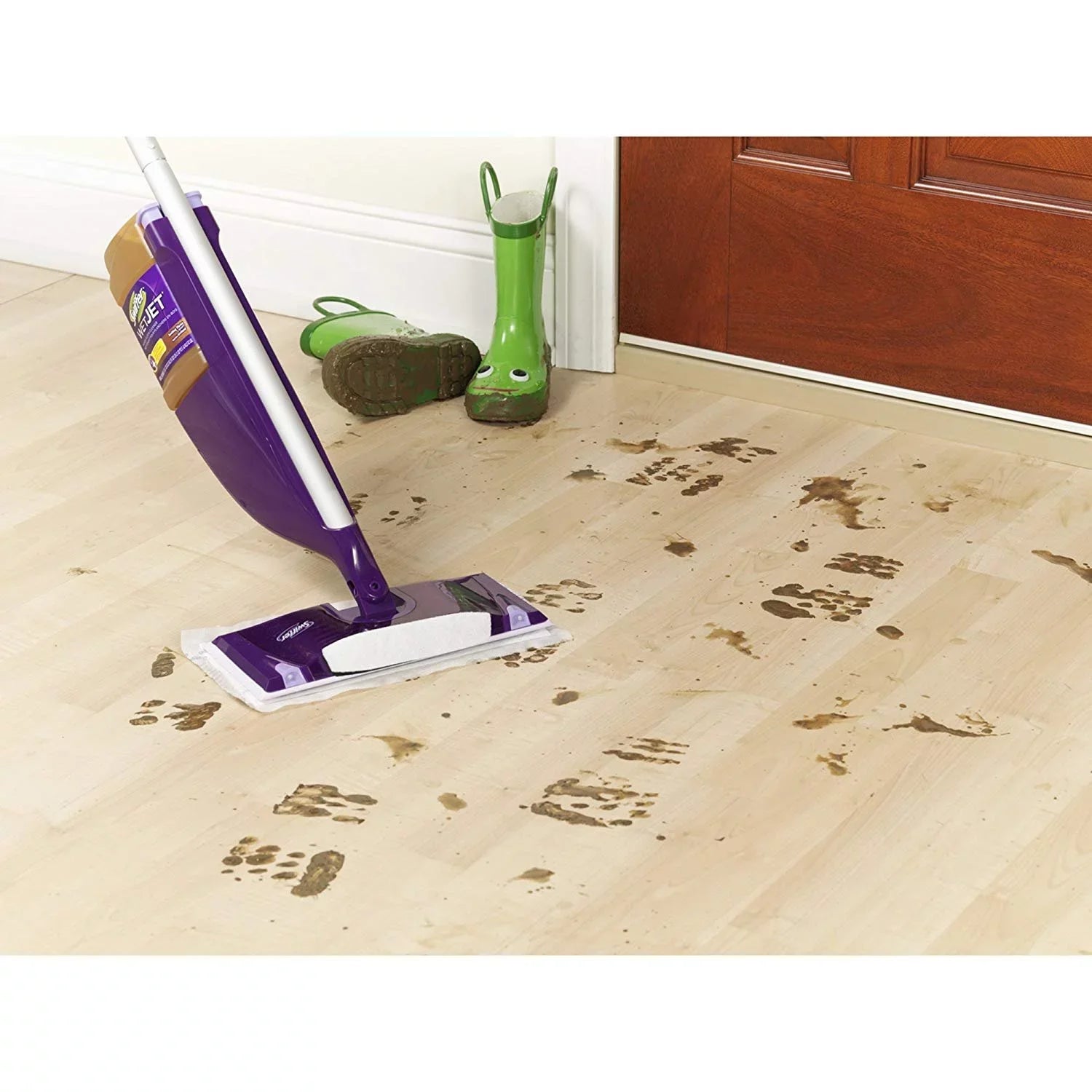 Swiffer WetJet Multi-Purpose Floor Cleaner Solution Refill Open Window Fresh Scent 1.25L, Pack of 6
