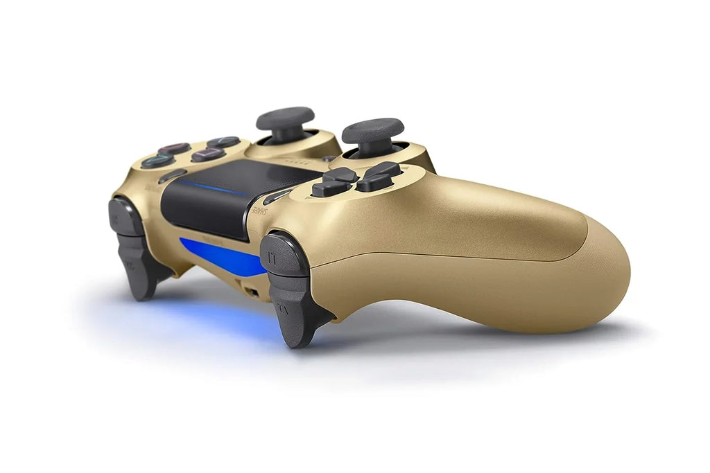 PlayStation 4 Wireless 2 Controller Bundle - Gold DualShock - Like New With Earbuds BOLT AXTION