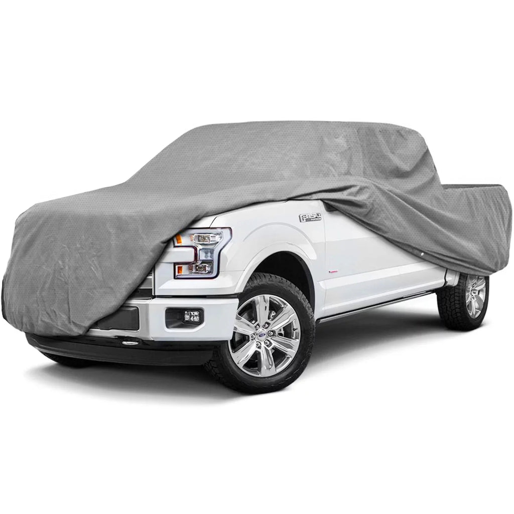 NEH Superior Pickup Truck Cover - Waterproof All Weather Breathable Outdoor Indoor - Gray - Fits Pickup Trucks with Extended Cab, Standard Bed up to 20' 9" Length (249" x 70" x 60")
