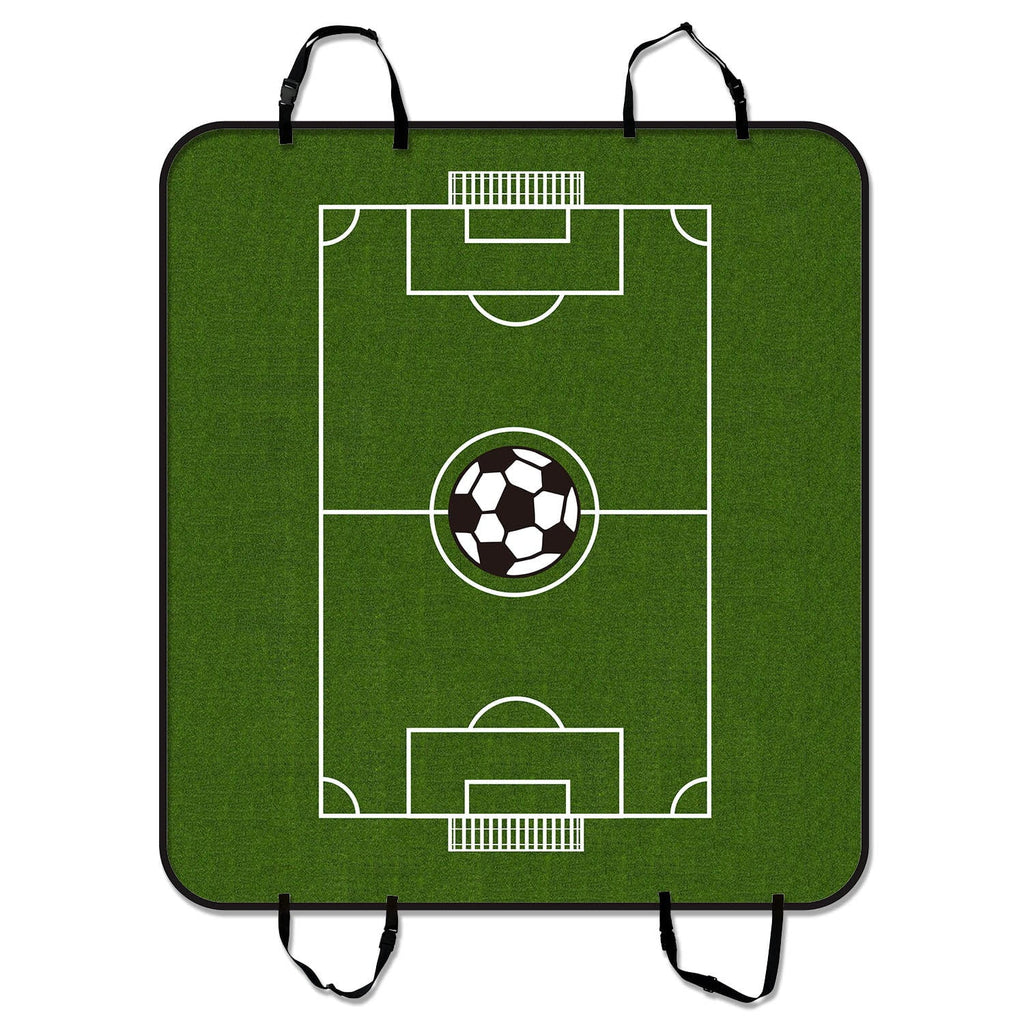 GCKG Soccer Ground Pet Car Saddle Cover,Soccer Ground Pet Car Saddle Cover Dog Car Saddle Mat Hammock Cargo Mat Trunk Mat For Cars Trucks and SUV 54x60 inches
