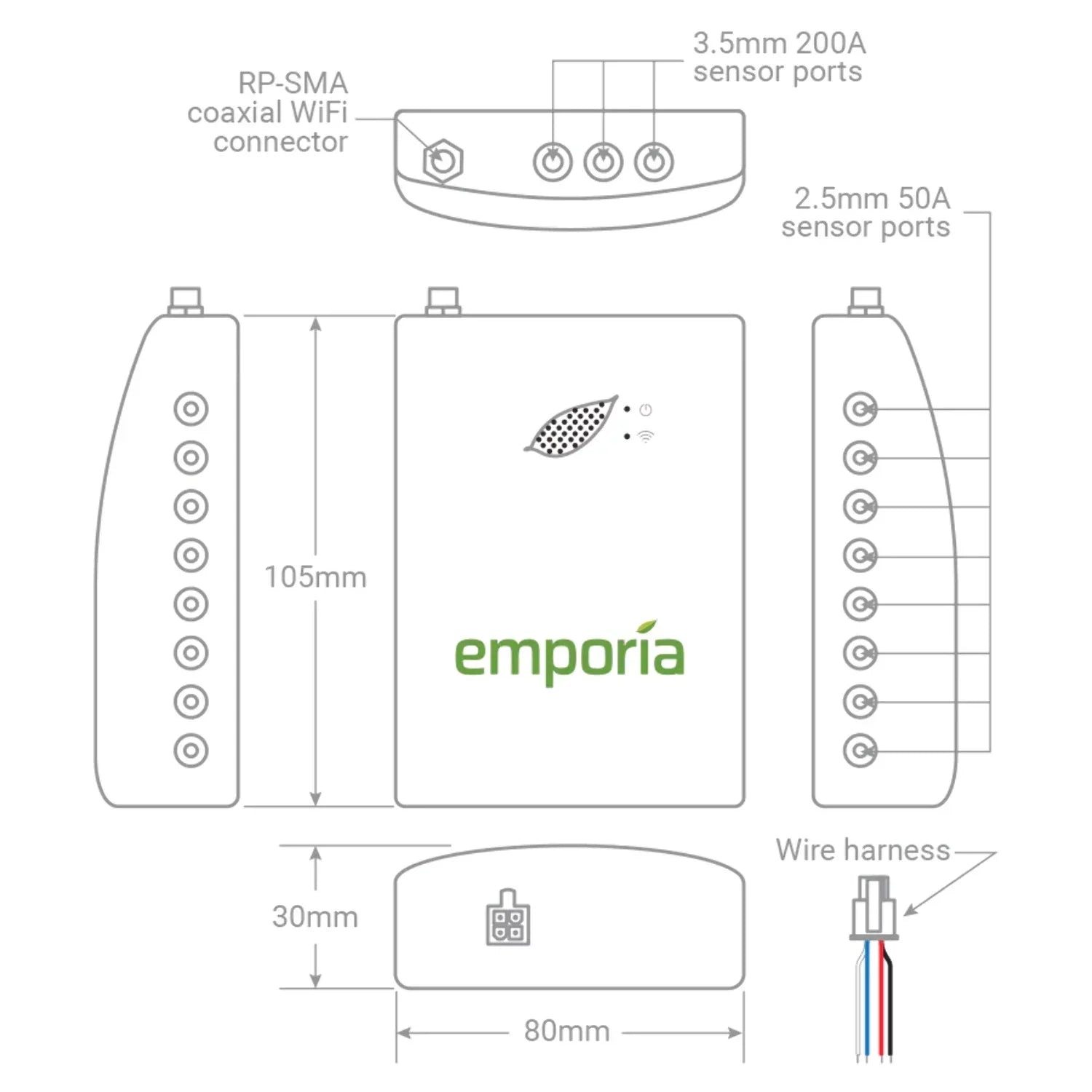Gen 2 3-PHASE Emporia Vue with 16 Sensors