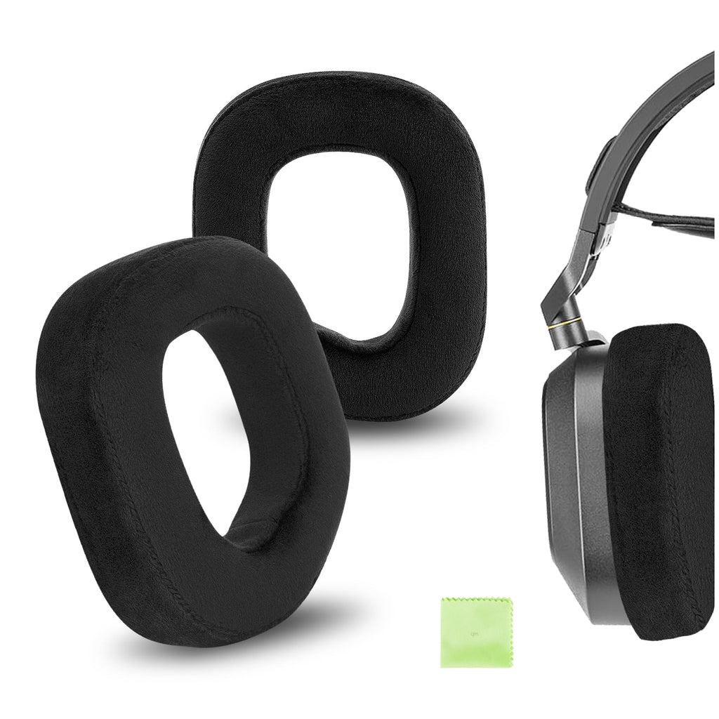 Geekria Comfort Velour Replacement Ear Pads for Corsair HS80 RGB Headphones Ear Cushions, Headset Earpads, Ear Cups Cover Repair Parts (Black)