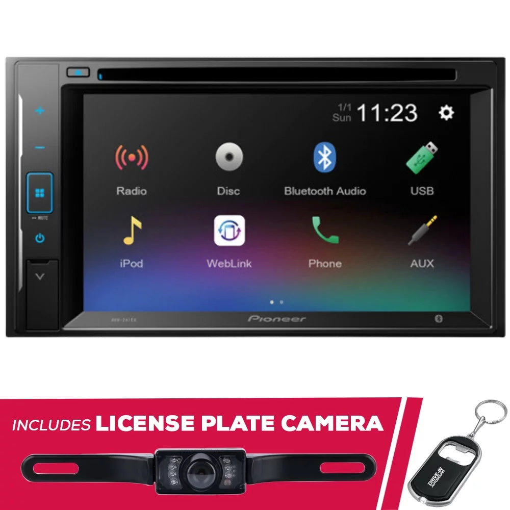 New Pioneer AVH-241EX 6.2" DVD Receiver with Amazon Alexa and License Plate Camera