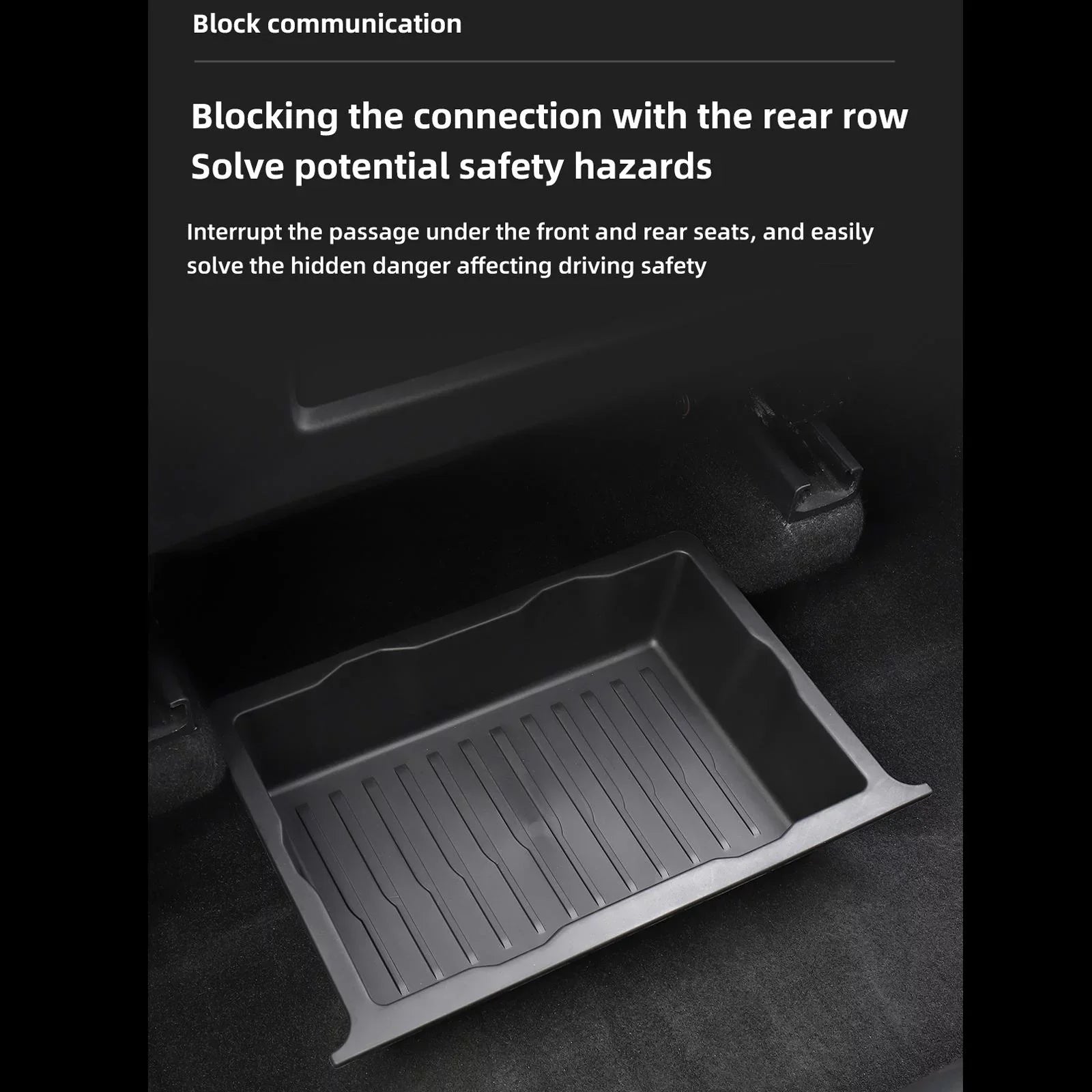 Under Chair Storage Box Underseat Hidden Storage Tray for 2pcs
