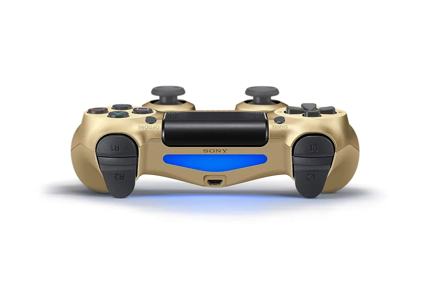 PlayStation 4 Wireless 2 Controller Bundle - Gold DualShock - Like New With Earbuds BOLT AXTION