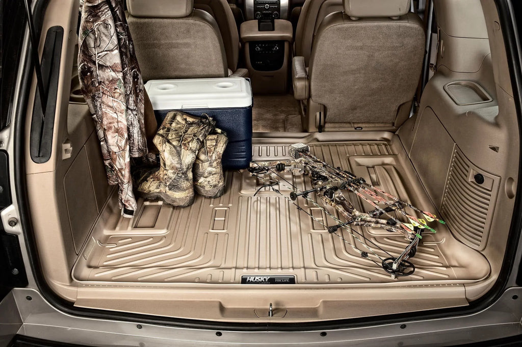 Husky by RealTruck - 28221 Compatible with 2015-19 Cadillac Escalade ESV, 2015-19 Chevrolet Suburban, 2015-19 GMC Yukon XL Cargo Liner Behind 3rd Saddle Black