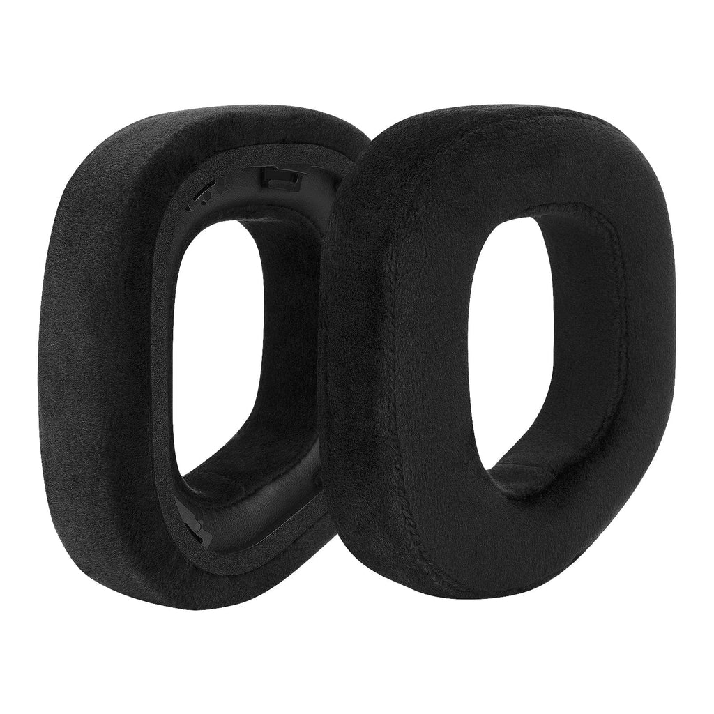 Geekria Comfort Velour Replacement Ear Pads for Corsair HS80 RGB Headphones Ear Cushions, Headset Earpads, Ear Cups Cover Repair Parts (Black)