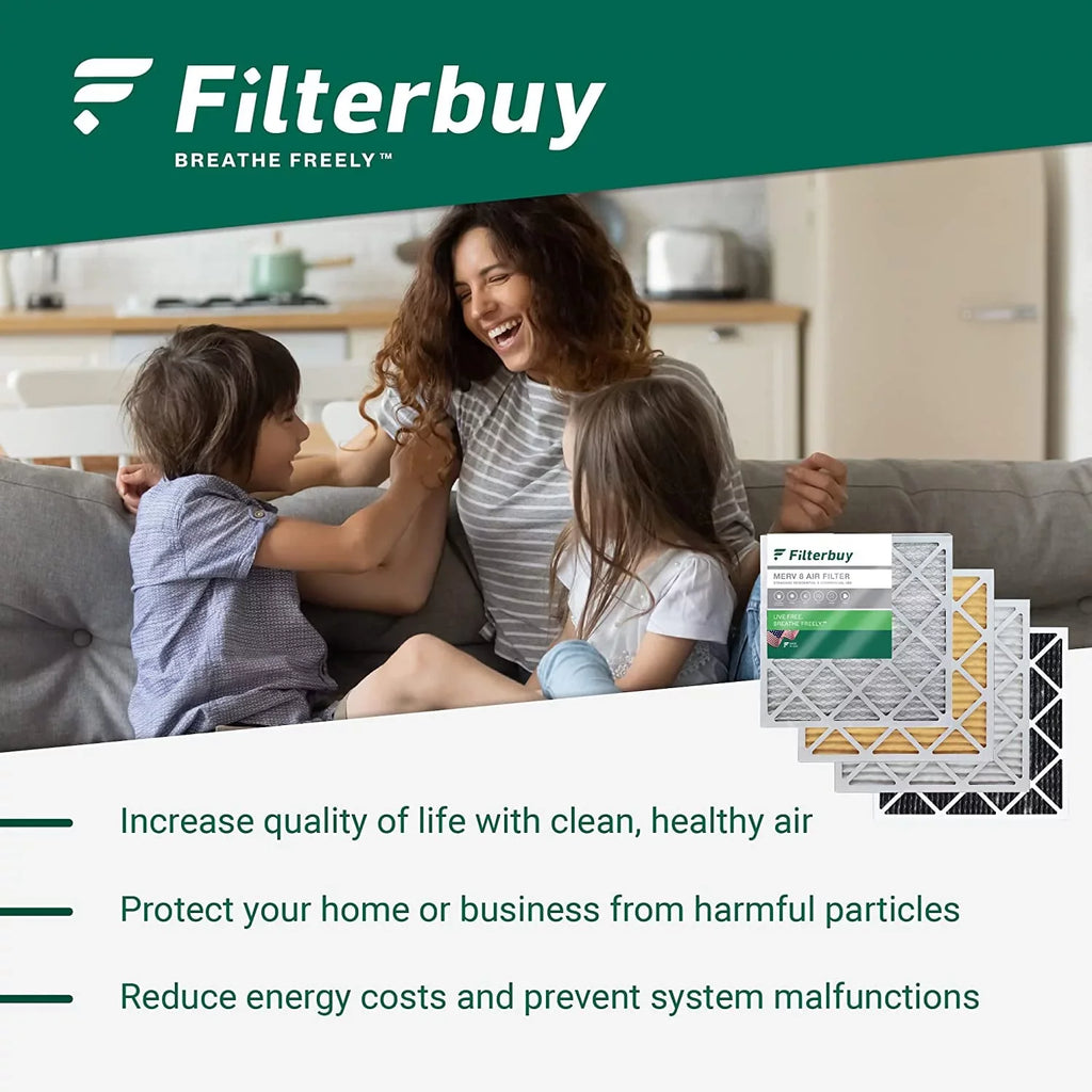 Filterbuy 16x21.5x1 MERV 11 Pleated HVAC AC Furnace Air Filters (4-Pack)