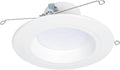 HALO RL Series 5/6 inch Recessed LED Light Retrofit Ceiling & Shower Downlight, Selectable CCT and Selectable Lumens, Dim to Warm, Matte White Retrofit Baffle Trim, 900/1200 Lumens