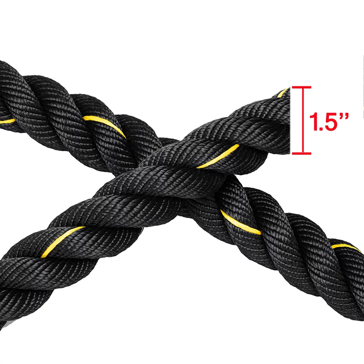NK 1.5'' width 49.2ft Length, Heavy Training Undulation Rope: Polydac Strength & Conditioning Heavy Gym Battle Ropes - Cardio, Cross Training, Weight Training &