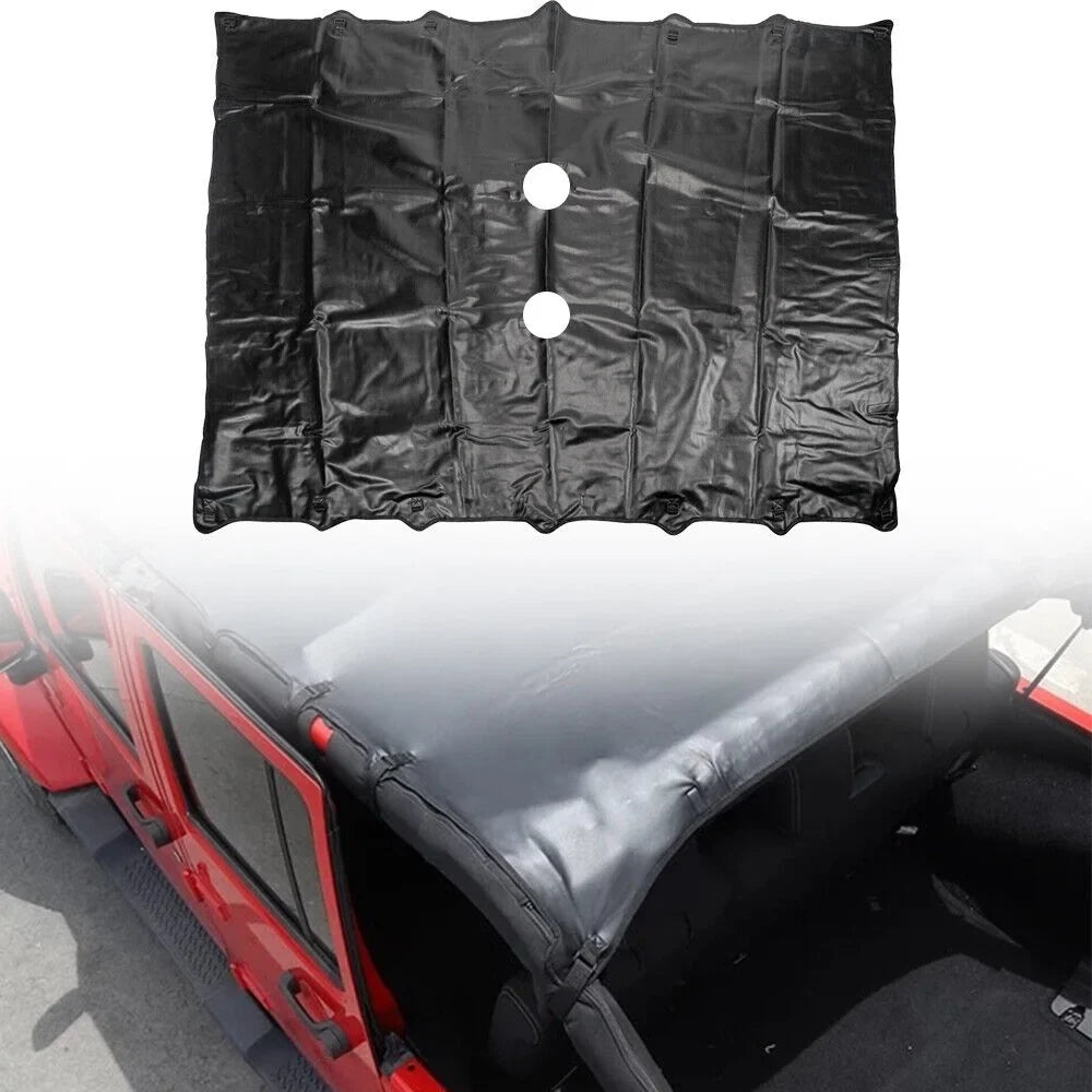 JLLOM Durable Leather Top Sunshade Protection for Jeep Wrangler JK JKU 07-18 - Effortless Installation, Superior Sun Protection