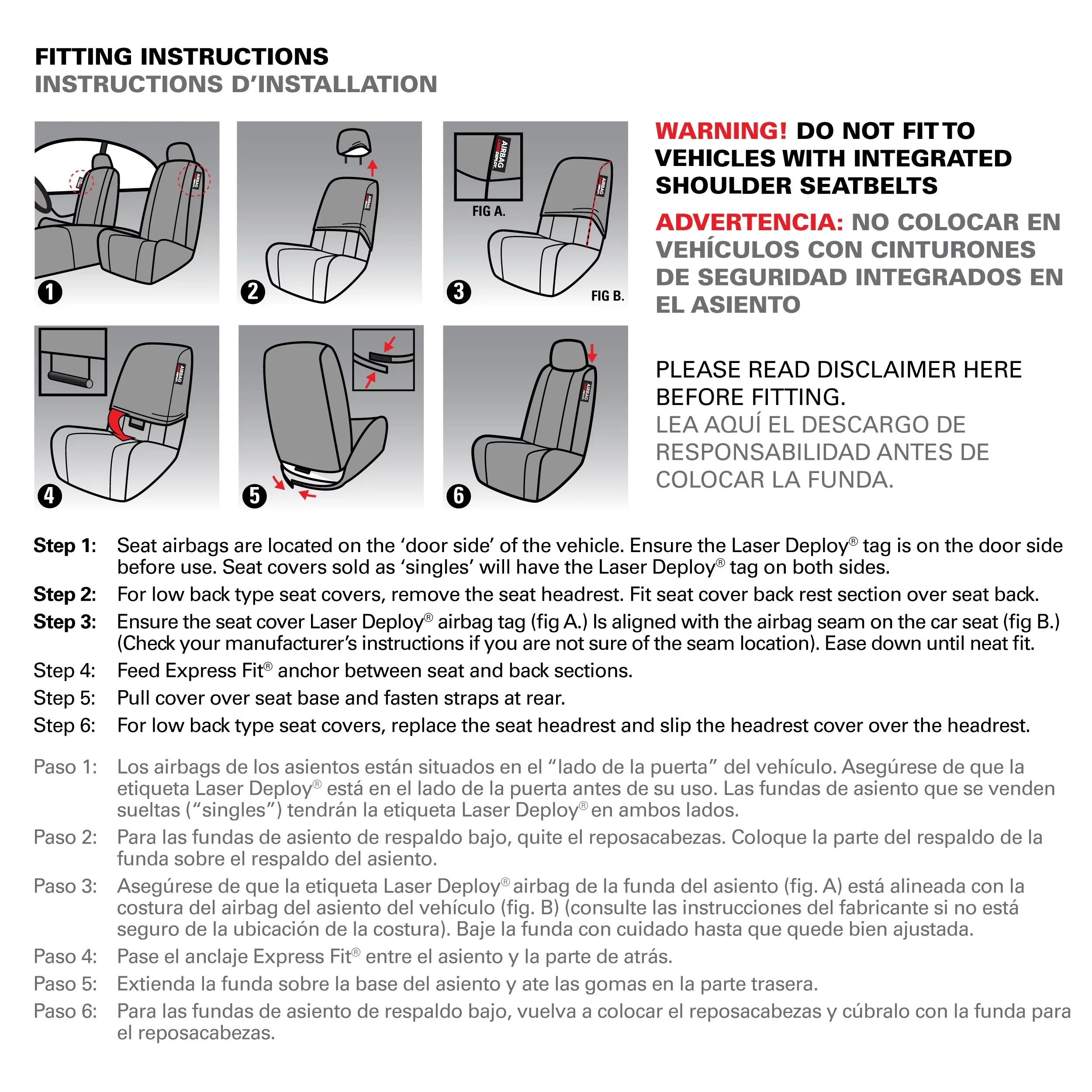 Genuine Dickies 2 Piece Durazone Car Chair Covers, Black