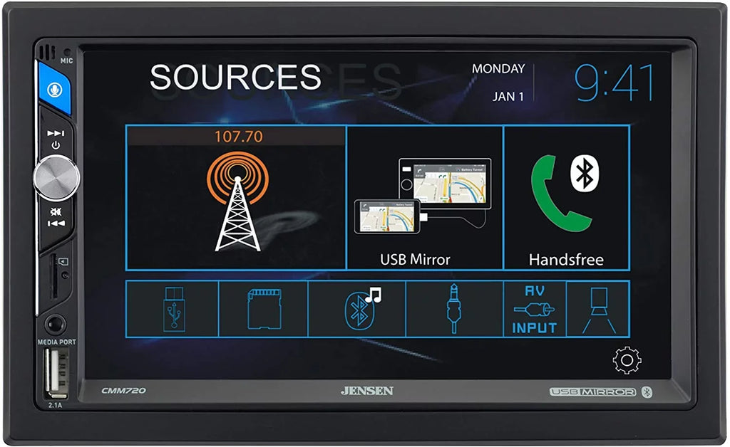 FITS FORD MURCURY AM/FM USB/BLUETOOTH TOUCHSCREEN CAR RADIO STEREO PKG. INCLUDES VEHICLE SPECIFIC INSTALLATION HARDWARE INCLUDING DASH KIT, WIRE HARNESS, AND ANTENNA ADAPTER WHEN REQIRED.