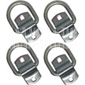 4 PC Bolt-On D-Ring 1/2" Cargo Strap Tie Down Flatbed Truck Trailer Rings